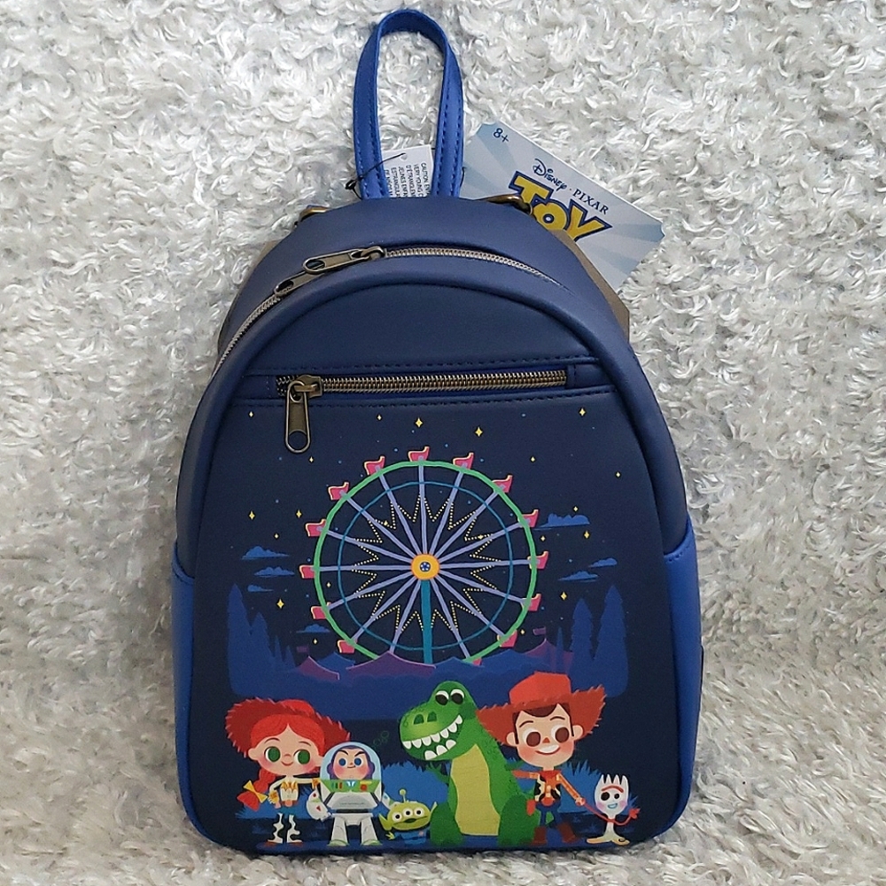 Loungefly Toy Story Buzz Lightyear Woody Rex mini backpack Blue